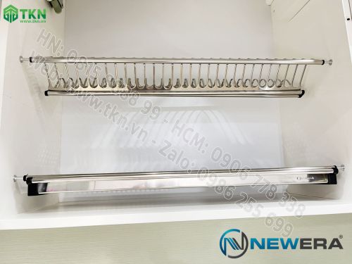Giá để bát đĩa cố định NewEra 2 tầng inox 304 NE555.700L