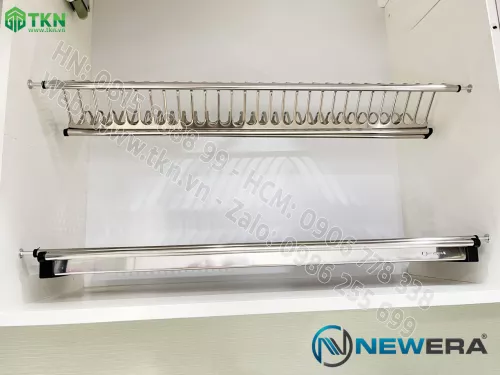 Giá để bát đĩa cố định NewEra 2 tầng inox 304 NE555.600L