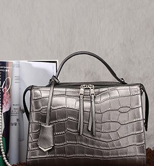 Black Zip Side Shopper Bag