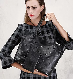 Mirrored Leather Bag