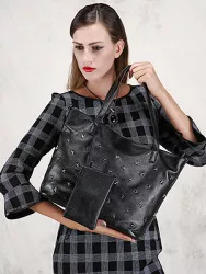 Mirrored Leather Bag