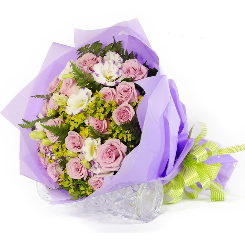 Bó hoa hồng tím nhạt