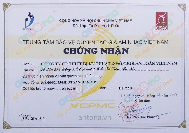 Giấy chứng nhận bản quyền âm nhạc