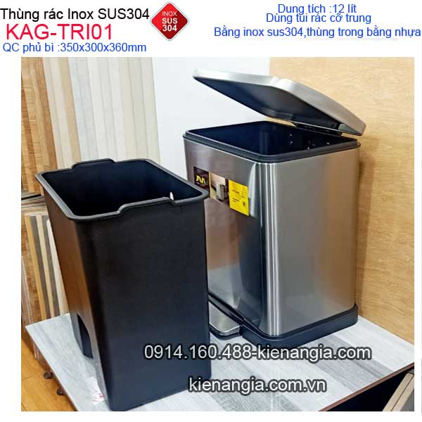 KAG-TRI01-Thung-rac-inox-vuong-12lit-co-tui-rac-trung-bang-inox-sus-304-KAG-TRI01-8