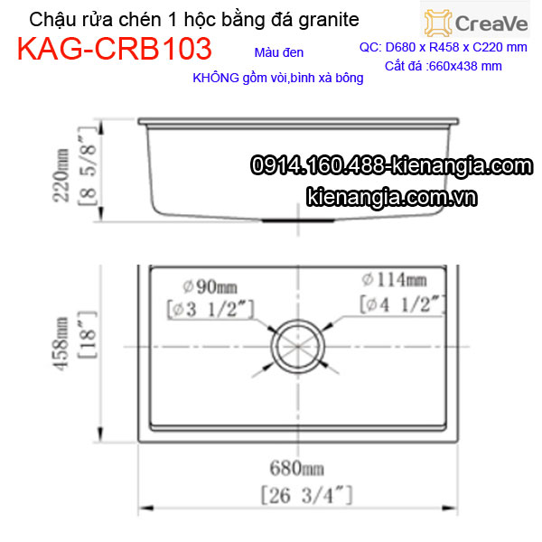 KAG-CRB103-Chau-rua-chen-da-granite-1-hoc-Creave-KAG-CRB103-kich-thuoc