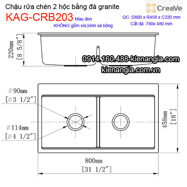 KAG-CRB203-Chau-rua-chen-da-granite-2-hoc-Creave-KAG-CRB203-kich-thuoc