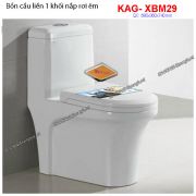 Bồn cầu liền 1 khối nắp rơi êm KAG-XBM29