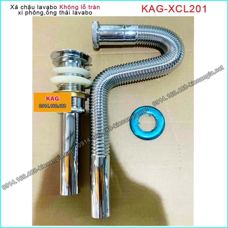 Xả kiếng,xả chậu lavabo Không lỗ tràn INOX KAG-XCL201