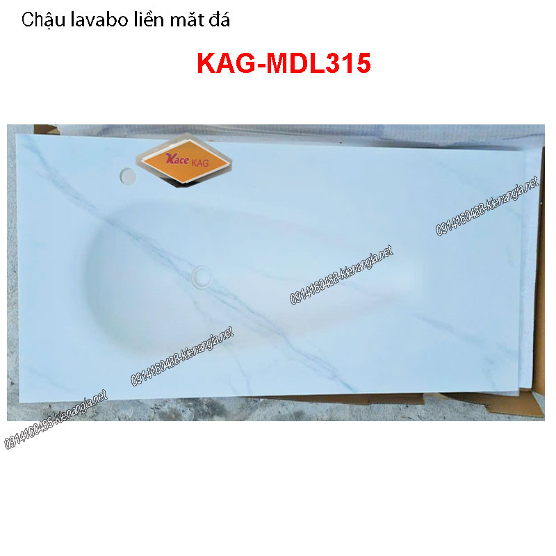 Chậu lavabo tràn viền mặt đá KAG-MDL315