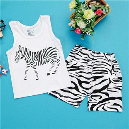 Bộ đồ short chú ngựa vằn cho bé
