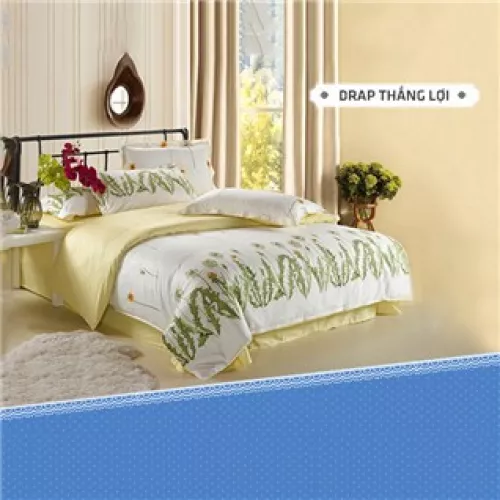 Bộ drap cotton cao cấp Thắng Lợi có mền - mẫu 3 (Loại 1)
