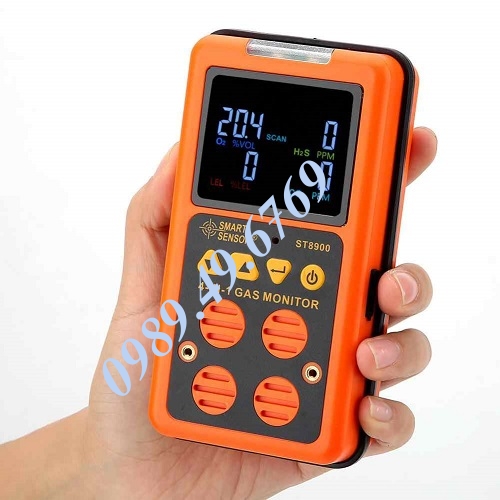 MÁY ĐO KHÍ ĐỘC 4 KHÍ O2 ,CO, H2S, LEL ST8900
