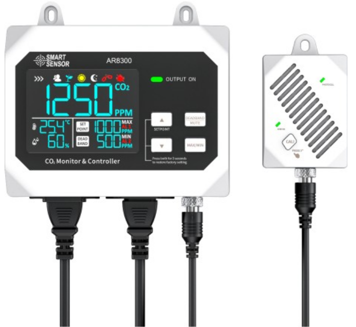 Máy Đo, Cảnh Báo Và Điều Khiển CO2 AR8300 (Tích Hợp Đo Nhiệt Độ & Độ Ẩm)