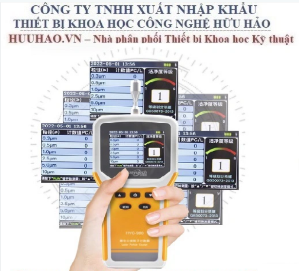 MÁY ĐẾM HẠT BỤI 6 KÊNH HYC900 CÓ IN KẾT QUẢ