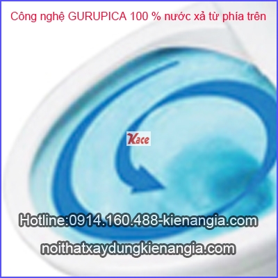 Công nghệ xả GURUPICA bồn cầu Inax