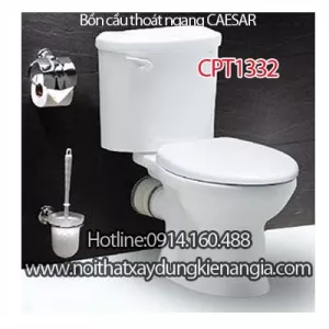 Bồn cầu bệt 2 khối thoát ngang CAESAR CPT1332