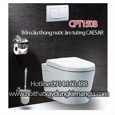 Bồn cầu thùng nước âm tường CAESAR CPT1503