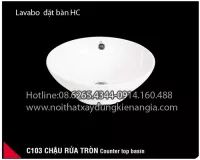 Chậu Lavabo đặt bàn,chậu ngâm chân nail HC C103