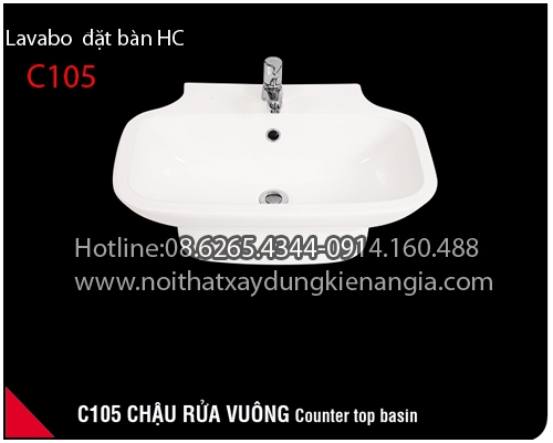 Lavabo đặt bàn,chậu Nail HC C105