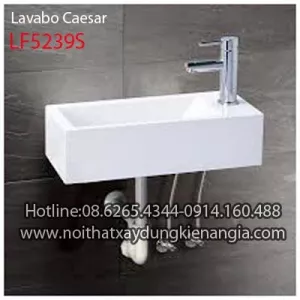 Lavabo hình chữ nhật treo tường CAESAR-LF5239S