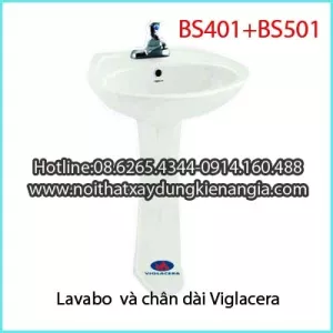 Lavabo  và chân dài Viglacera BS401+BS501