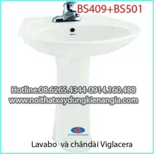 Lavabo  và chân dài Viglacera BS409+BS501