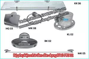 Bộ phụ kiện phòng tắm giá rẻ KAG-PK902