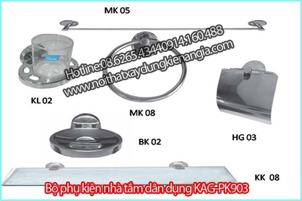 Bộ phụ kiện phòng tắm giá rẻ KAG-PK903