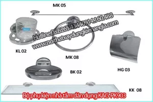 Bộ phụ kiện phòng tắm giá rẻ KAG-PK903