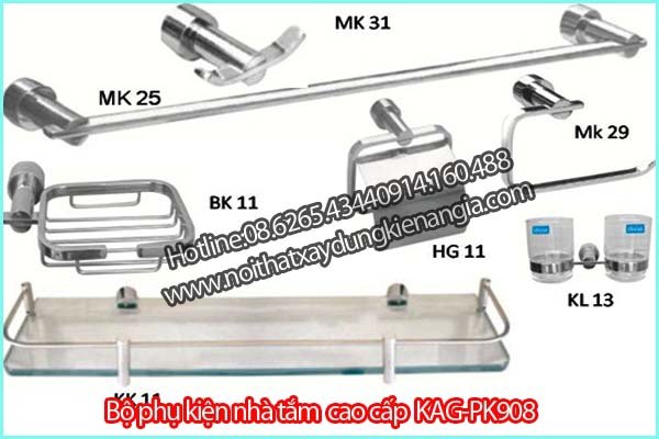Bộ phụ kiện phòng tắm KAG-PK908