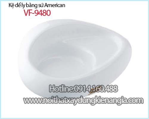 Kệ để ly, bàn chải AMERIACAN bằng sứ VF9480