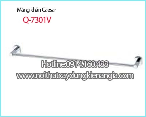 Giá treo khăn,máng khăn đơn inox 304 chính hãng  CAESAR Q7301V