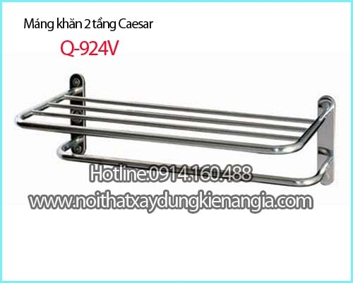 Giá treo khăn,kệ máng khăn tầng inox CAESAR Q924V