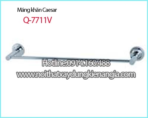 Giá treo khăn,máng khăn đơn inox 304 chính hãng CAESAR Q7711V