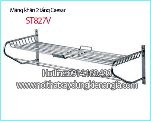 Giá treo khăn,máng khăn inox chính hãng CAESAR ST827V
