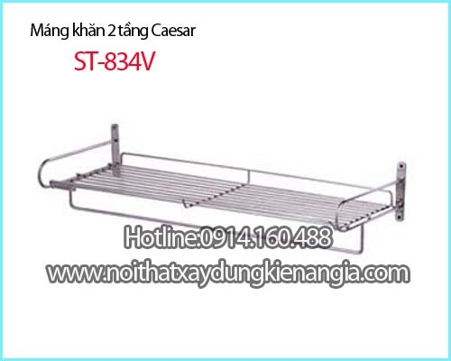 Giá treo khăn,máng khăn inox 304 chính hãng  CAESAR ST834V