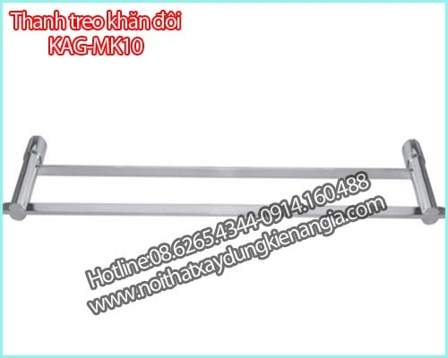 Máng khăn đôi đế tròn cao cấp KAG-MK10