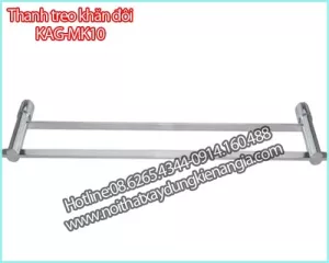 Máng khăn đôi đế tròn cao cấp KAG-MK10
