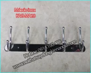 Móc áo bi đôi Inox  móc 5 KAG-MA28