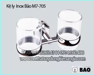 Kệ ly, bàn chải inox BẢO M7-705 SUS304