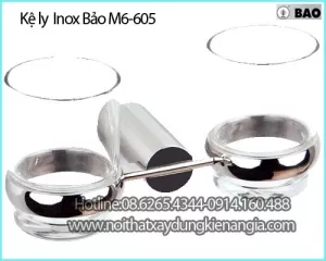 Kệ ly, bàn chải inox BẢO KAG-M6-605
