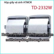 Hộp giấy vệ sinh đôi âm tường ATMOR TD 2332W