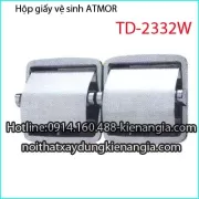 Hộp giấy vệ sinh đôi âm tường ATMOR TD 2332W