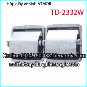 Hộp giấy vệ sinh đôi âm tường ATMOR TD 2332W