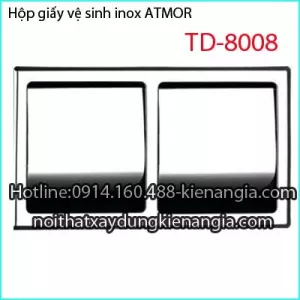 Hộp giấy vệ sinh đôi âm tường ATMOR TD 8088