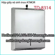 Hộp giấy vệ sinh inox sus304 ATMOR TD 8314