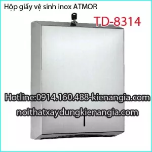 Hộp giấy vệ sinh inox sus304 ATMOR TD 8314