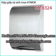Hộp giấy vệ sinh inox sus304 ATMOR TD 8324