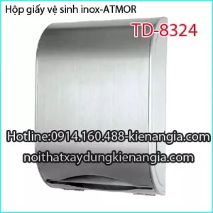 Hộp giấy vệ sinh inox sus304 ATMOR TD 8324