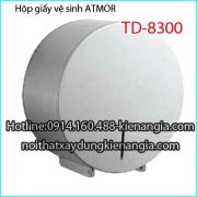 Hộp giấy vệ sinh tròn bằng inox sus304 ATMOR TD8300